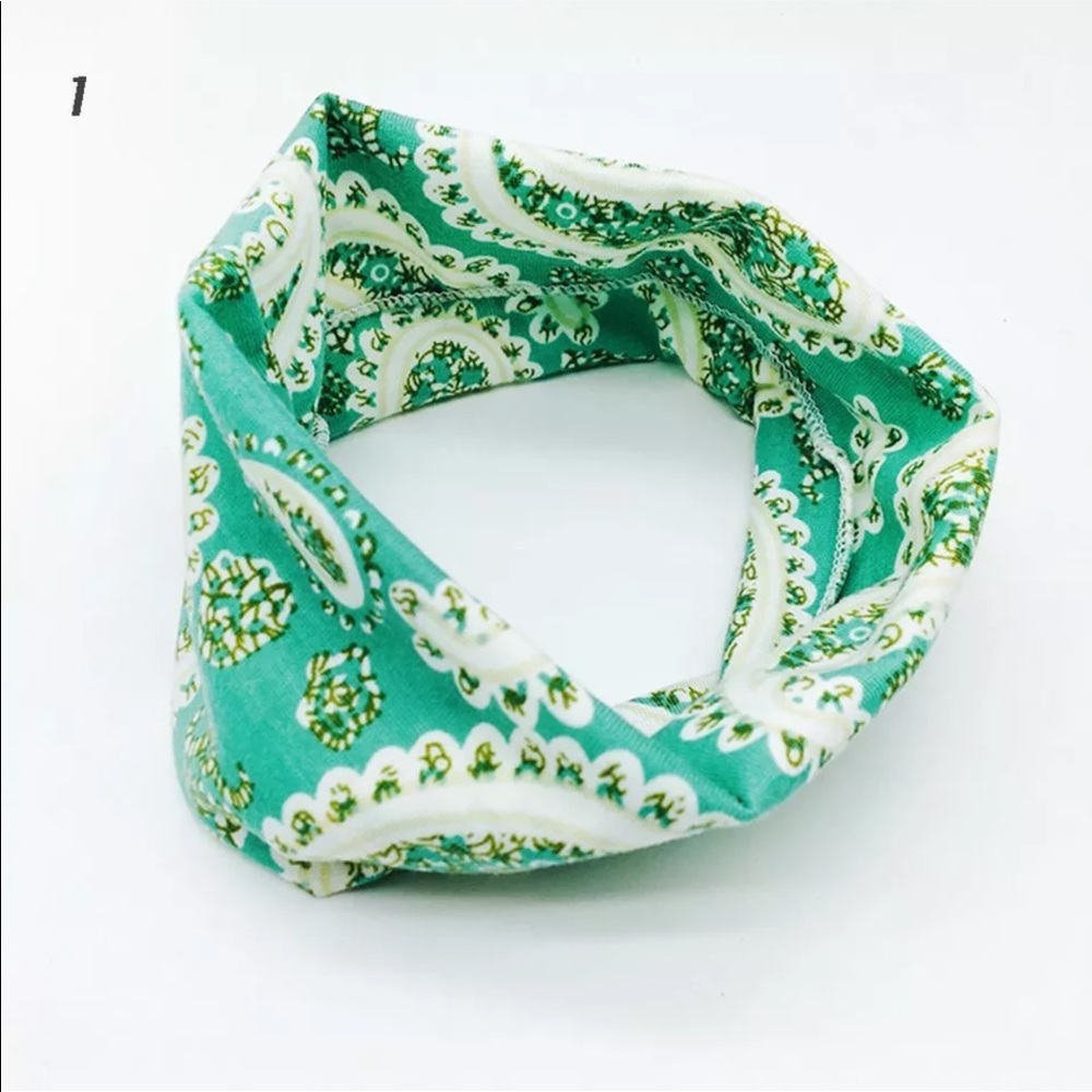 Turquoise paisley headband